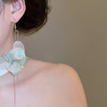 Fresh Forest Style Chiffon Butterfly Shell Tassel Drop Earrings For Vacation Looks view 3