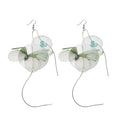 Fresh Forest Style Chiffon Butterfly Shell Tassel Drop Earrings For Vacation Looks view 5