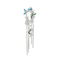 Luxury Copper Zircon Flower Tassel Clip-on Earrings for Women view 5