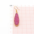 Gold Tone Long Teardrop Crystal Cluster Drop Earrings in Three Colors view 3