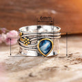 Vintage Water Drop Sticker Ring For Women Daisy Flower Line Two Tone Plated Cross Border Jewelry view 4