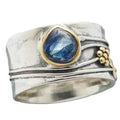 Vintage Water Drop Sticker Ring For Women Daisy Flower Line Two Tone Plated Cross Border Jewelry view 5