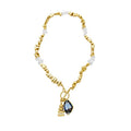 Irregular Triangle Diamond-Studded Alloy Necklace Bracelet Jewelry Set Old Money Style Elegant Fashion Accessories view 5