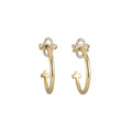 2026 Fashion Copper Zircon Iris Flower C Shape Stud Earrings Minimalist Light Luxury Jewelry view 5