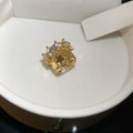 Copper Zircon Round Star Clip-on Earrings Geometric Elegant No Piercing Ear Cuffs view 4