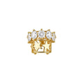 Copper Zircon Round Star Clip-on Earrings Geometric Elegant No Piercing Ear Cuffs view 5