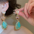 Bohemian Resin Shell Irregular Triangle Stud Earrings Vintage Ethnic Geometric Women's Jewelry view 4