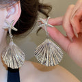 European Style Iron Metal Starfish Shell Drop Earrings For Women, Fashion Ocean Design view 4