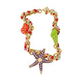 Old Money Style Alloy Acrylic Beaded Enamel Starfish Choker Necklace For Women view 5
