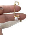 Old Money Style Faux Pearl And Sparkling Zircon Geometric Round Collarbone Necklace For Women view 5