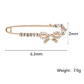 Crystal Floral Safety Pin Brooch with Delicate Branch Detail view 5