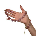 Light Luxury Copper Heart Crystal Jewelry Set With Colorful Rhinestones Necklace Bracelet Earrings view 5