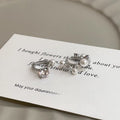 Korean Elegant Asymmetric Zircon Faux Pearl Clip-on Earrings Geometric Round Ear Cuffs view 4