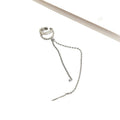 Copper Zircon Double Layer Tassel Clip-on Earrings Geometric Ear Cuff For Women view 5