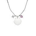 Summer Shell Heart Zircon Pendant Necklace Vacation Style Sweet Clavicle Choker view 5