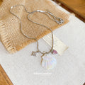 Summer Shell Heart Zircon Pendant Necklace Vacation Style Sweet Clavicle Choker view 4