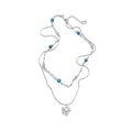 Double Layer Copper Zircon Star Beaded Flower Necklace Old Money Style Clavicle Choker view 5