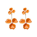 Bohemian Enamel Flower Pearl Stud Earrings Iron Vacation Style Fashion Floral Jewelry view 5