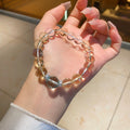 Elegant Zircon Textured Crystal Beaded Bracelet, Round Fashion OL Versatile Hand Jewelry view 4