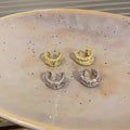 Sparkling Zircon Triple Layer Cross C-Shaped Clip-on Earrings Minimalist Fashion Ear Cuffs view 2