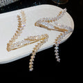Luxury Copper Full Zircon Wheat Ear Bangle For Women, Fashion Sparkle Statement Bracelet view 4