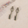Vintage Heart LOVE Key Charm Pendant 30x8mm