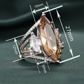 Marquise Eye Statement Party Ring For Women Wax Set Magazine Style High End Jewelry view 4