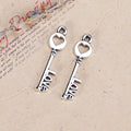 Vintage Metal Love Key Pendant in Multiple Finish Options for Jewelry Making view 5