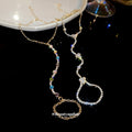 Light Luxury Copper Zircon Circle Bangle Ring Bracelet Geometric Hand Chain For Women view 4
