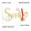 Alloy Enamel Letter Tooth Brooch Pin For Collars And Jackets view 5