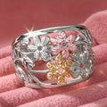 Multicolor Flower Ring For Women, Spring Forest Pastoral Style Fresh Fashion Single Jewelry view 2
