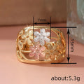 Multicolor Flower Ring For Women, Spring Forest Pastoral Style Fresh Fashion Single Jewelry view 4