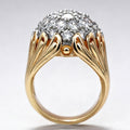 Hydrangea Wave Line Ring For Women, Old Money French Style Fashion Jewelry view 2