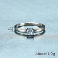 Classic Minimalist Geometric Zircon Ring For Women Wedding Fashion Jewelry Accessory view 4