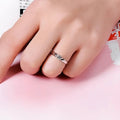 Classic Minimalist Geometric Zircon Ring For Women Wedding Fashion Jewelry Accessory view 3