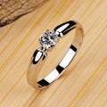Classic Minimalist Geometric Zircon Ring For Women Wedding Fashion Jewelry Accessory view 1