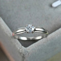 Classic Minimalist Geometric Zircon Ring For Women Wedding Fashion Jewelry Accessory view 2