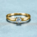 Classic Minimalist Geometric Zircon Ring For Women Wedding Fashion Jewelry Accessory view 6