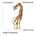 Alloy Enamel Giraffe Brooch Creative Animal Lapel Pin For Apparel view 5