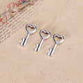 Small Heart Key Metal Charm in 3 Finishes for Jewelry Crafts view 5