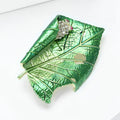 Alloy Enamel Rhinestone Leaf Brooch For Fresh Style Apparel view 2