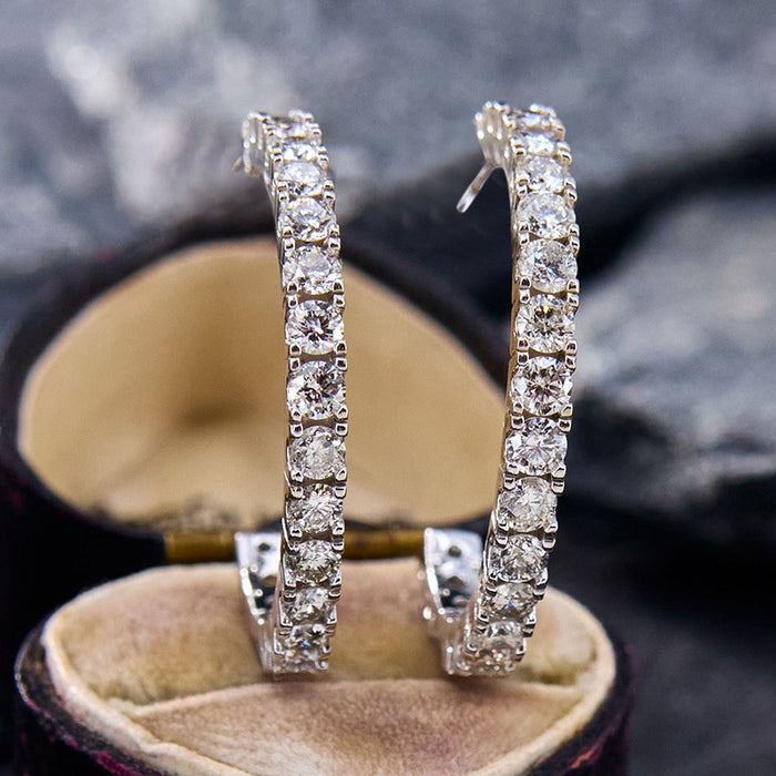 C Shape Geometric Zircon Stud Earrings, Simple Versatile Daily Fashion Ear Jewelry For Women