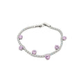 Light Luxury Copper Bangle With Colorful Zircon Round Flower Geometric Design view 5