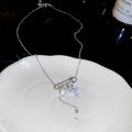 2026 French Light Luxury Faux Pearl Zircon Star Brooch Cross Geometric Choker Necklace view 4