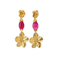 European Bohemian Alloy Acrylic Flower Pendant Necklace Stud Earrings Jewelry Set view 5