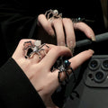 Dark Punk Spider Open Ring With Unique Statement Design For Women view 3