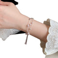 Light Luxury Multi Layer Faux Pearl Beaded Bracelet With Round Geometric Princess Style For Women view 5
