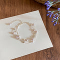 Light Luxury Multi Layer Faux Pearl Beaded Bracelet With Round Geometric Princess Style For Women view 2