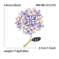 Alloy Enamel Hydrangea Brooch Elegant Women Clothing Lapel Pin view 6