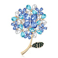 Alloy Enamel Hydrangea Brooch Elegant Women Clothing Lapel Pin view 5